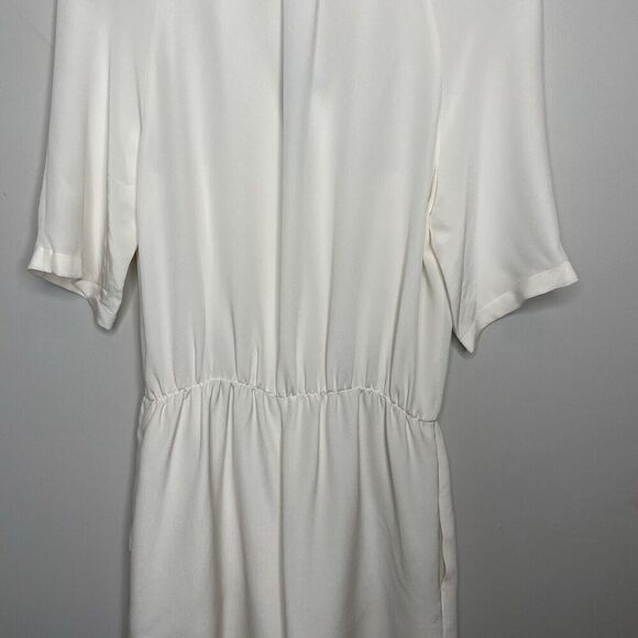 DEREK LAM Tuta Romper Women 4 Ivory Button Front NEW 100% Silk - Picture 11 of 15